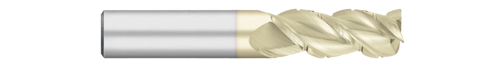 3/8" X 1-1/2" 3-Flute Carbide End Mill – 45° Helix, ZRN Coated, HRC55 (findbig)