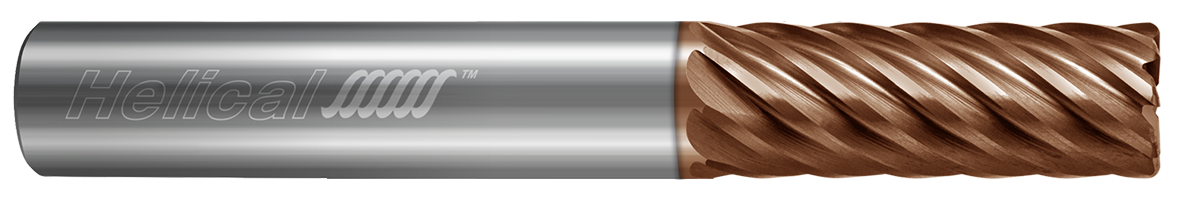 0.3750" (3/8) Cutter DIA x 0.3750" (3/8) Shank DIA x 0.0100" Radius x 1.0000" (1) Length of Cut x 3.0000" (3) Overall Length Carbide Corner Radius End Mill for Nickel, 8 Flutes, TPLUS Coated - (HVNI-026-80375-R.010)
