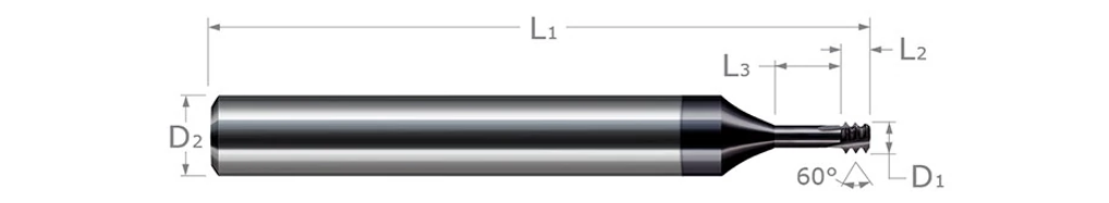 Carbide Tri-Form Thread Mills for UN Threads