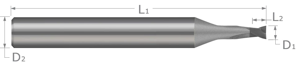 Diamond End Mills for Non-Ferrous Materials-PCD Diamond-Full Nib-Square