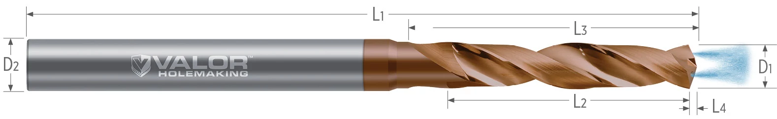 High Performance Drills-Stainless Steels & Titanium-Coolant-Through