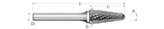 Burs-Included Angle with Radius End-SL