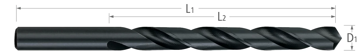 Drills-High Speed Steel-Jobber Length-118° Point-Black Oxide Finish