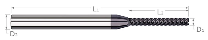 Variable Helix End Mills for Free Machining Steels-Finishers-Square