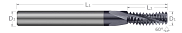 线铣刀 - 多形式 - 联合线 - 用于硬化钢