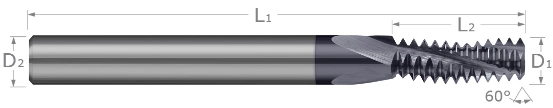 Thread Milling Cutters-Multi-Form-UN Threads-For Hardened Steels