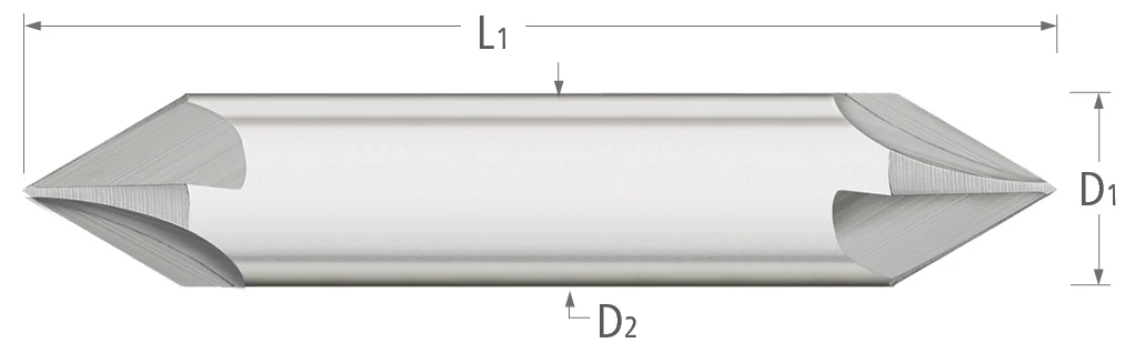 Countersinks-High Speed Steel-4 Flute-Double-Ended