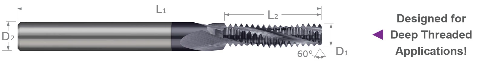 Thread Milling Cutters-Multi-Form-Long Flute-UN Threads