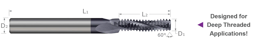 Thread Milling Cutters-Multi-Form-Long Flute-UN Threads