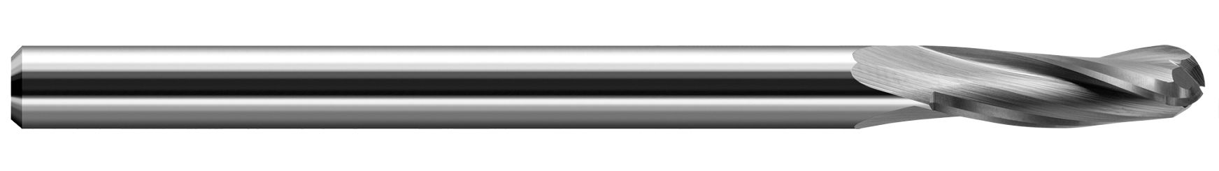 End Mills for Plastics-Finishers-Ball Upcut-3 Flute-Slow Helix