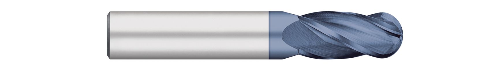 Carbide-4 Flute-Ball-30° Helix-NC Tolerance