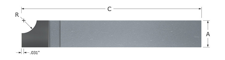 Brazed-Forming Tools-90° Radius Concave-Left Hand