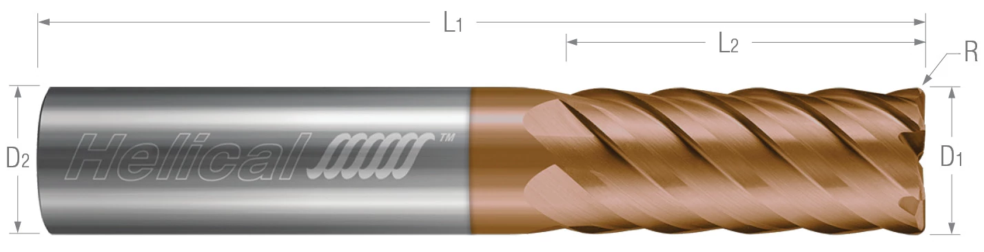 6 Flute-Corner Radius-Metric-Variable Pitch