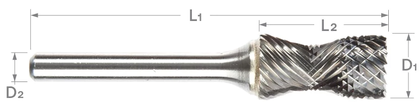 Radius Burs-SB-Cylinder With End Cut