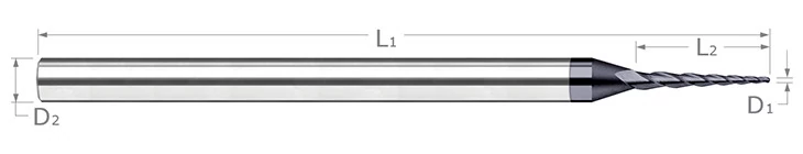 Miniature End Mills-Tapered-Ball