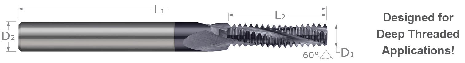 Thread Milling Cutters-Multi-Form-Long Flute-Metric