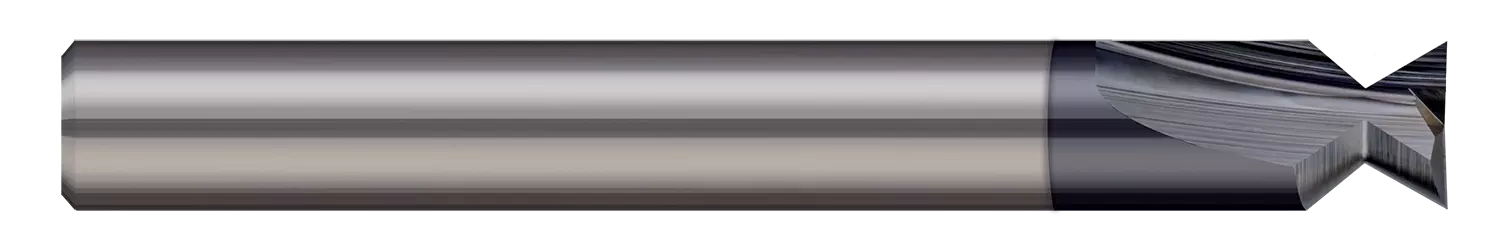 0.3000" Cutter DIA x 60° included Carbide Sight Groove Dovetail Cutter, 3 Flutes, AlTiN Coated
