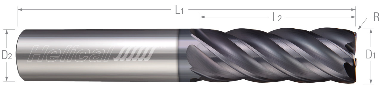 5 Flute, Corner Radius - Variable Pitch (Aplus)
