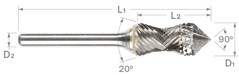Radius Burs-SK-Countersink 90°