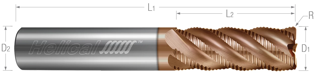 Multi-Flute-Corner Radius-Knuckle Rougher-Variable Pitch (Tplus)