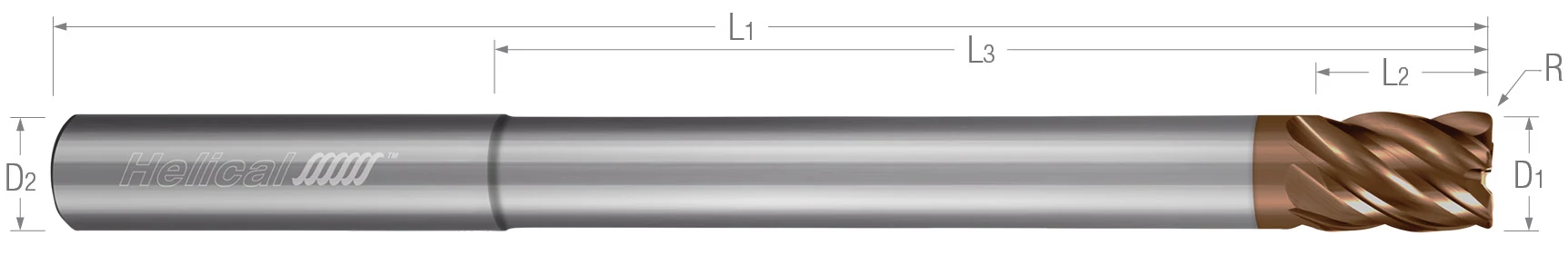 5 Flute-Corner Radius-Variable Pitch-Reduced Neck (Tplus)