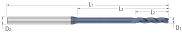 3 Flute-Square-30° Helix-Long Reach, Long Flute