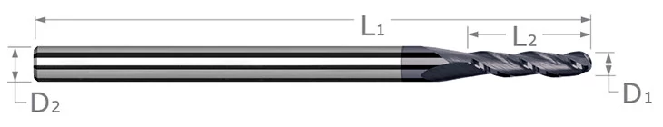Variable Helix End Mills for Free Machining Steels-Ball