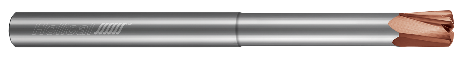 0.1250" (1/8) Cutter DIA x 0.1250" (1/8) Shank DIA x 0.0100" Radius x 0.1250" (1/8) Length of Cut x 2.0000" (2) Overall Length x 0.2500" (1/4) Reach Carbide High Feed End Mill, 4 Flutes, TPLUS Coated - (HFV-RN-020-40125)