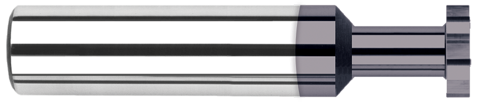 0.1875" (3/16) Cutter DIA x 0.0180" Width x 0.1250" (1/8) Neck Length Carbide  Retaining Ring Keyseat Cutter, 6 Flutes, AlTiN Coated