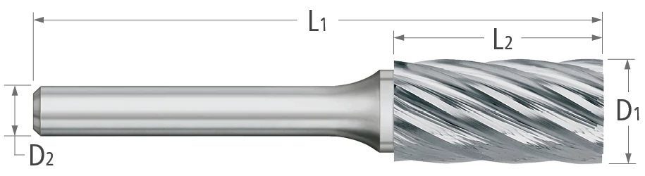 Burs-Cylindrical End Cut-SB-For Aluminum
