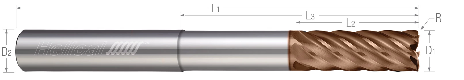 7 Flute-Corner Radius-Variable Pitch-Reduced Neck (Tplus)