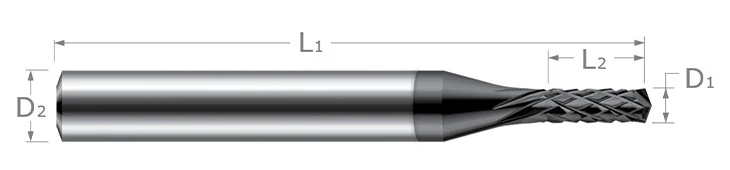 End Mills for Composites - Diamond Cut - Drill Mill Style