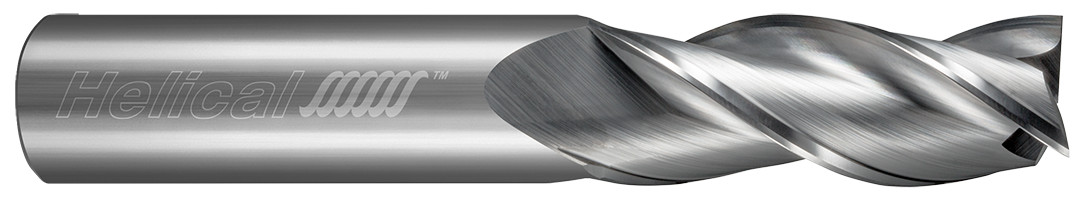 6.000 mm Cutter DIA x 6.000 mm Shank DIA x 9.000 mm Length of Cut x 63.000 mm Overall Length Carbide 35° Helix Square End Mill for Aluminum, 3 Flutes, Uncoated - (MH35AL-015-30600)