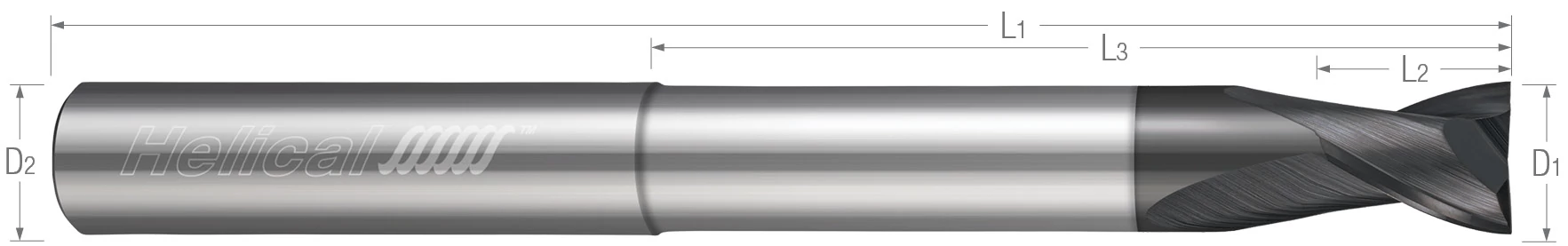 2 Flute-Square-30° Helix-Reduced Neck