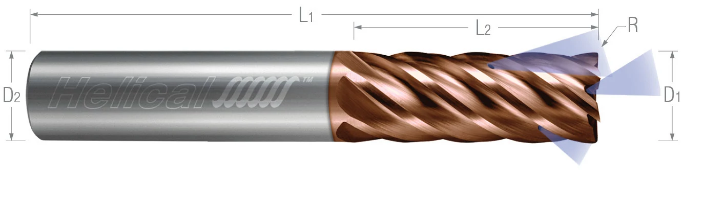 6 Flute-Corner Radius-Coolant Through-Variable Pitch