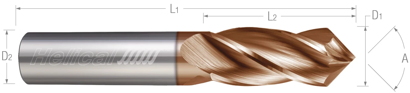 Combination Chamfer / End Mills-4 Flute-High Performance