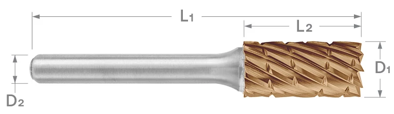 Next Generation-Cast Iron Cut Burs-SB-Cylinder With End Cut