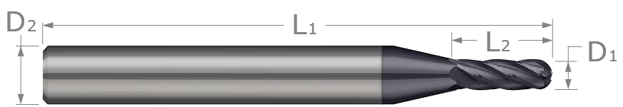 Miniature End Mills-Ball-Stub & Standard-5 Flute