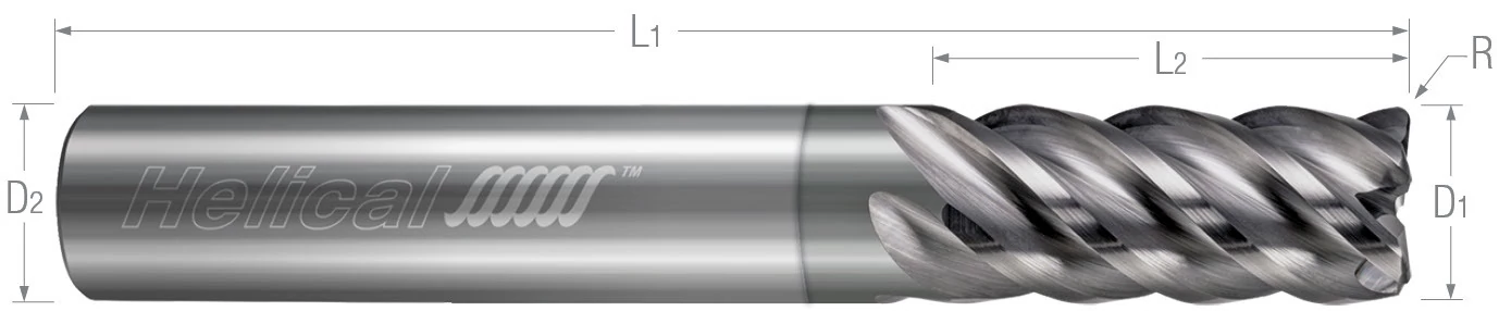 5 Flute-Corner Radius-Variable Pitch-For High Efficiency Milling