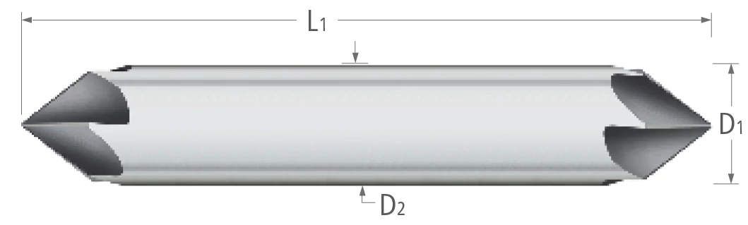 Countersinks-Carbide-6 Flute-Double-Ended