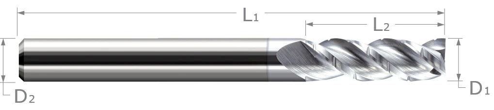 Variable Helix End Mills for Aluminum Alloys-Chipbreaker Roughers-Square