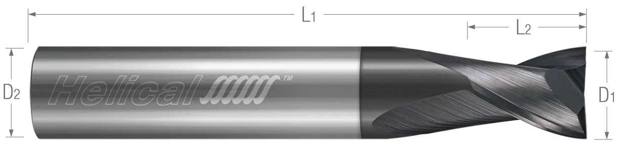 2 Flute-Square-30° Helix