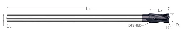 End Mills-Corner Radius-Reduced Shank