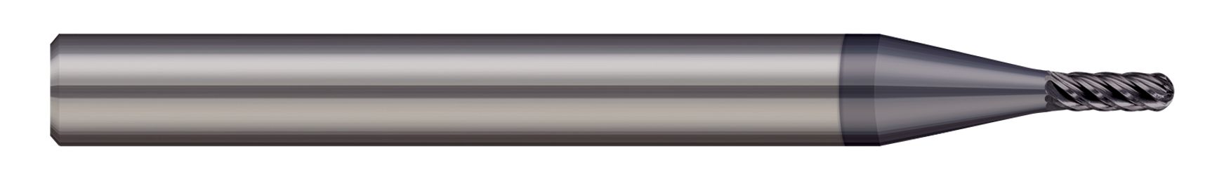 End Mills for Hardened Steels-Ball-For Steels Up to 55 Rc