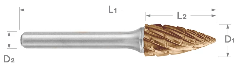 Next Generation-Cast Iron Cut Burs-SG-Pointed Tree