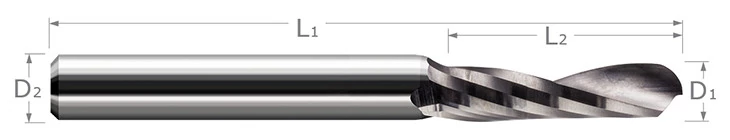 End Mills for Plastics-Ball Upcut-Single Flute